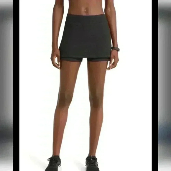 Zella Jaquered Textured Skort Size XL Black Yoga Breathable Golf Athletic NWT - Picture 1 of 6